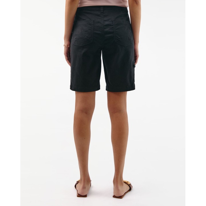 Bermuda Mujer Margaret Solid Negro