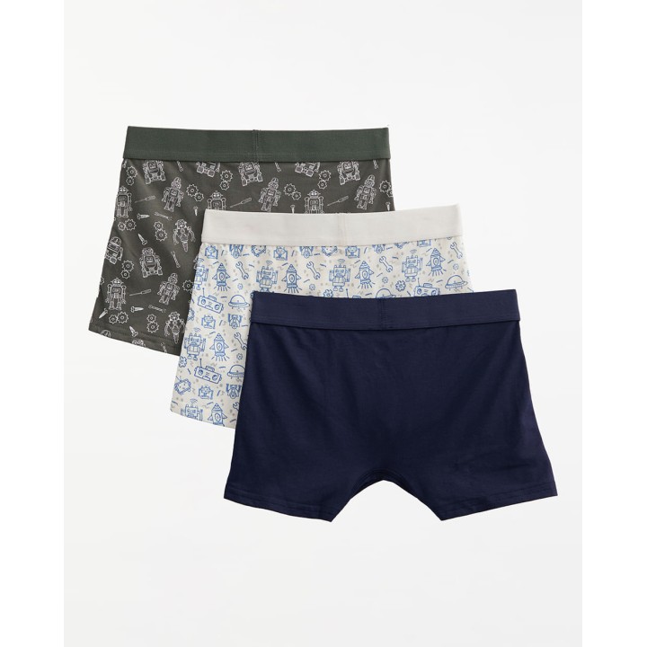 Boxer Pack x 3 Niño Lucas Verde Olivo