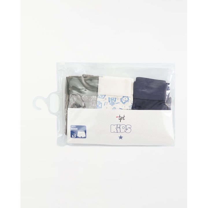 Boxer Pack x 3 Niño Lucas Verde Olivo