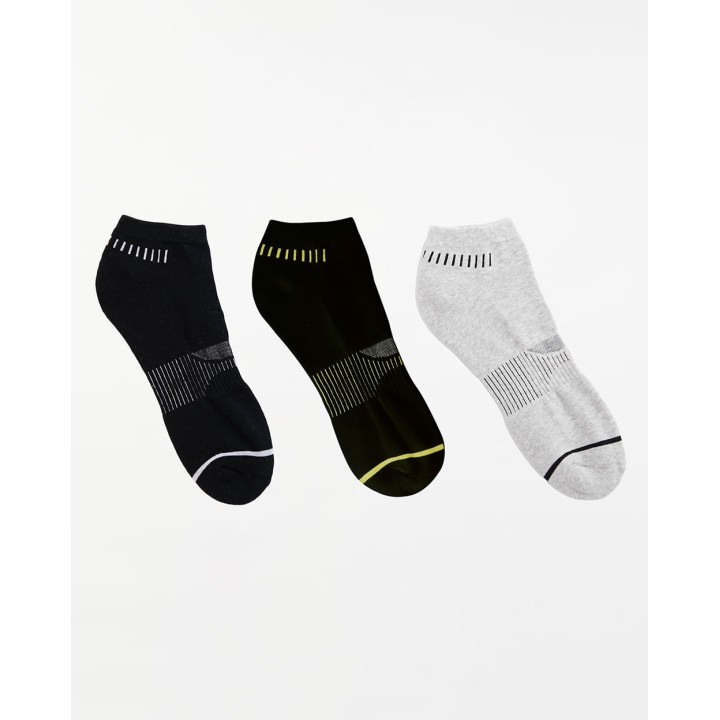 Calcetines Pack x 3 Hombre Franco Blanco/Niquel Poly/Negro
