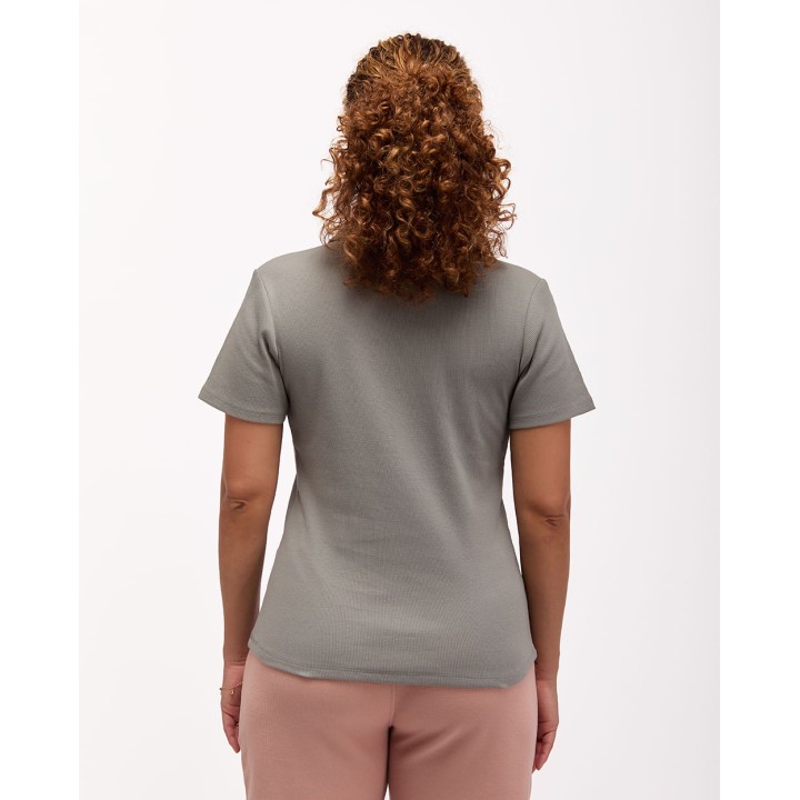Polo Cuello Camisa Mujer Supriya Plomo
