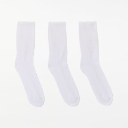 Calcetines Pack x 3 Hombre Malcom Blanco