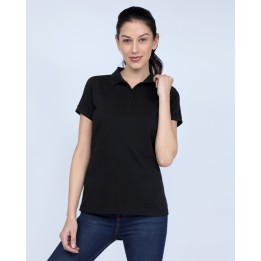 Polo Cuello Camisa Mujer Raquel Core Negro
