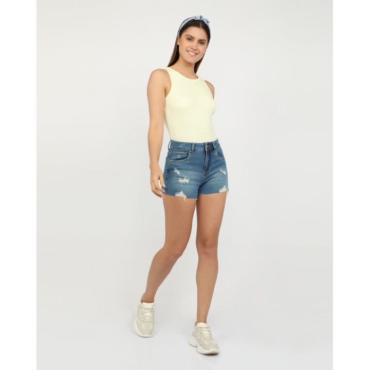 Short Jean Mujer Florinda Azul Medio