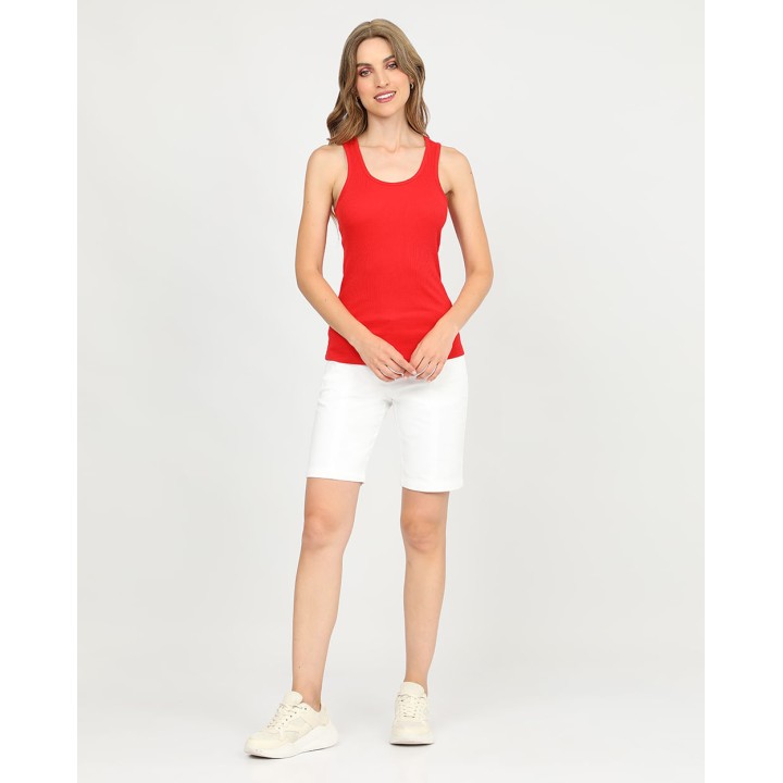 Top Mujer Mey Core Rojo Flama