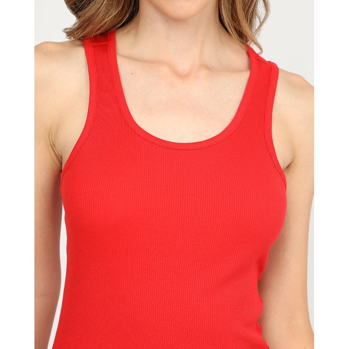 Top Mujer Mey Core Rojo Flama