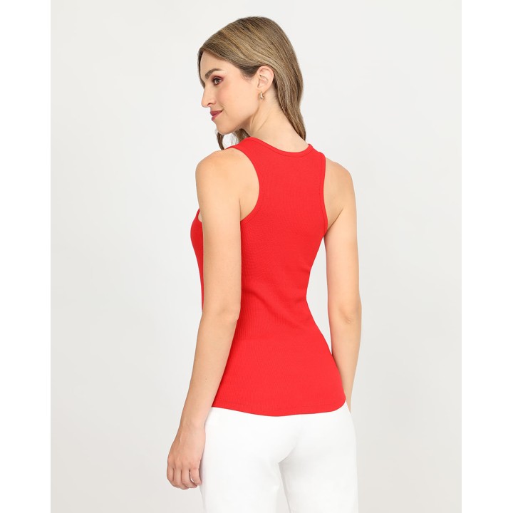 Top Mujer Mey Core Rojo Flama