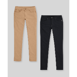 Pack de 2 pantalones Hombre Rafael Beige safari  / Azul persa