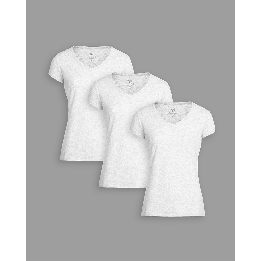 Pack de 3 polos Mujer Cuello V Níquel Poly Htr