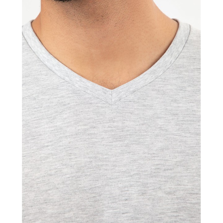 Pack de 3 polos Hombre Cuello V Gris Poly
