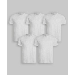 Pack de 5 polos Cuello Redondo Gris Poly