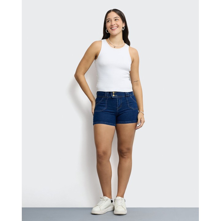 Short Mujer Damaris Dark Wash