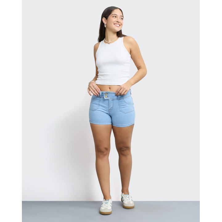 Short Mujer Damaris Light Wash
