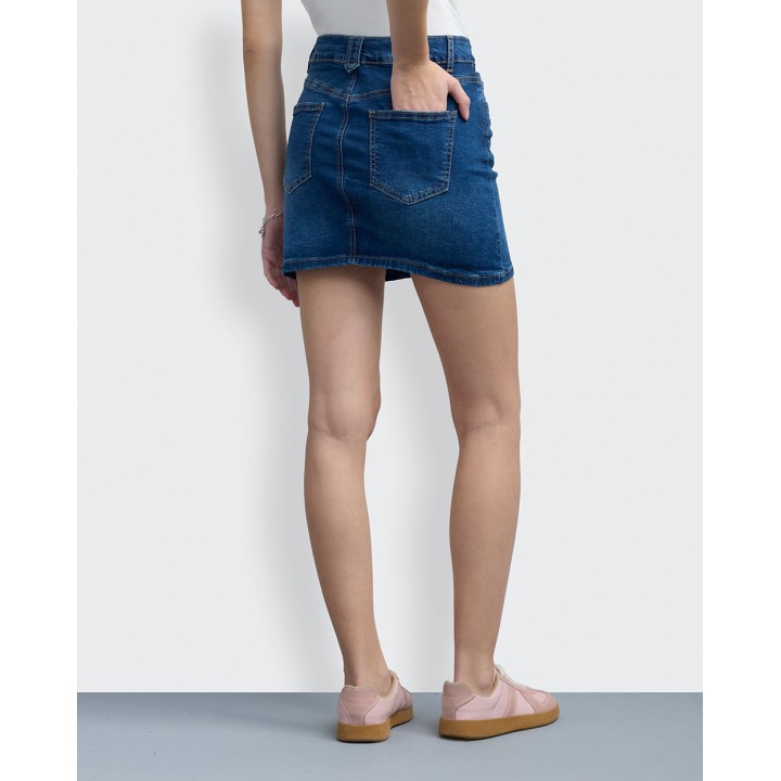 Falda Denim Mujer Sheyla Dark Wash