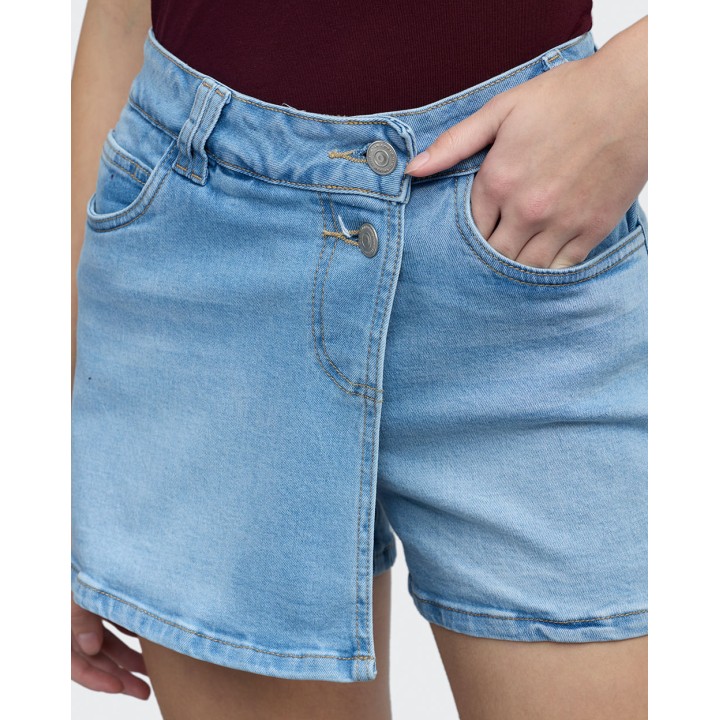 Falda Short Mujer Monik Light Wash