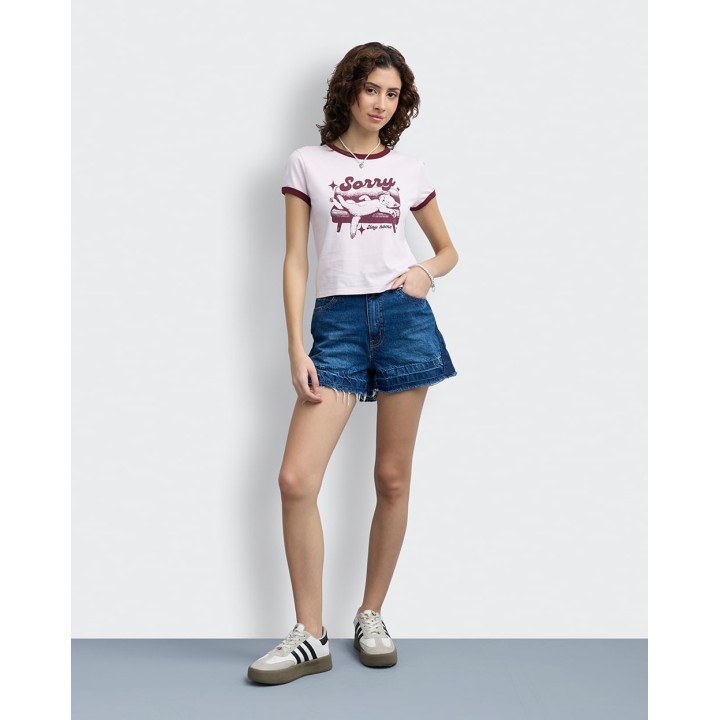 Short Denim Mujer Laia Dark Wash