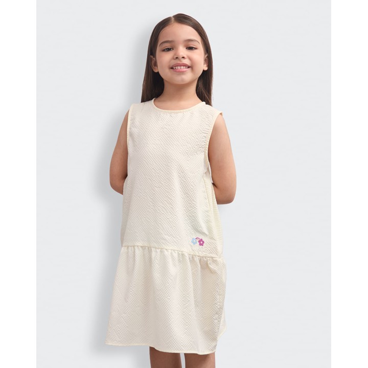 Vestido Niña Viviana Crema Pastel