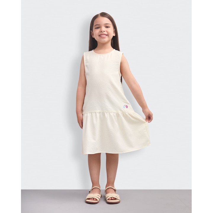 Vestido Niña Viviana Crema Pastel