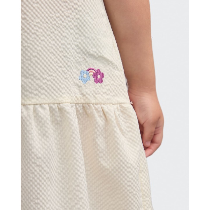 Vestido Niña Viviana Crema Pastel