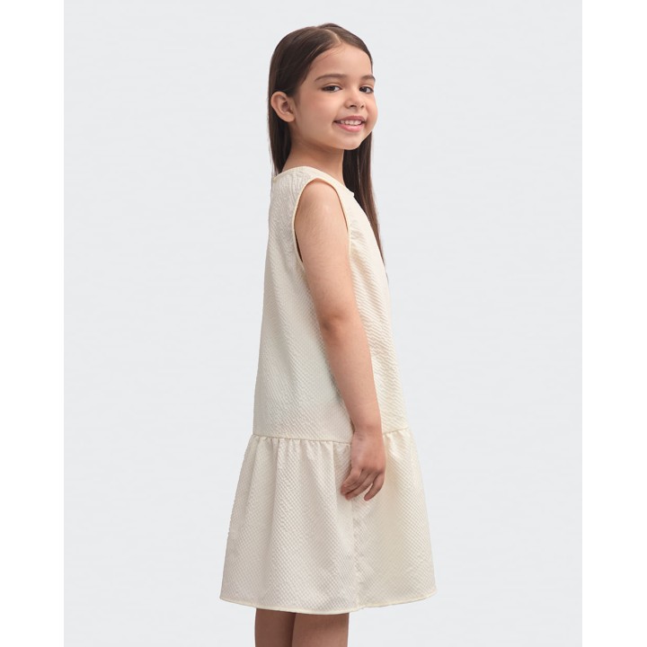Vestido Niña Viviana Crema Pastel