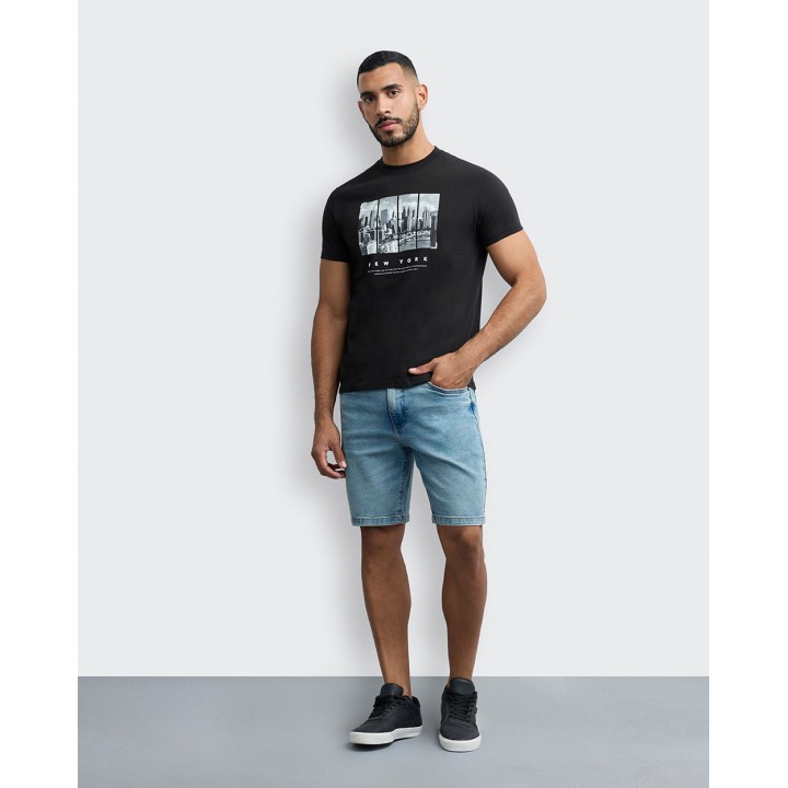 Bermuda Denim Hombre Arthur Dirty Bleach