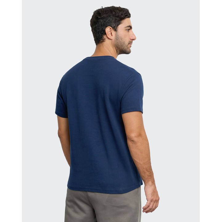 Polo Hombre Tulio Azul Nautico Seda