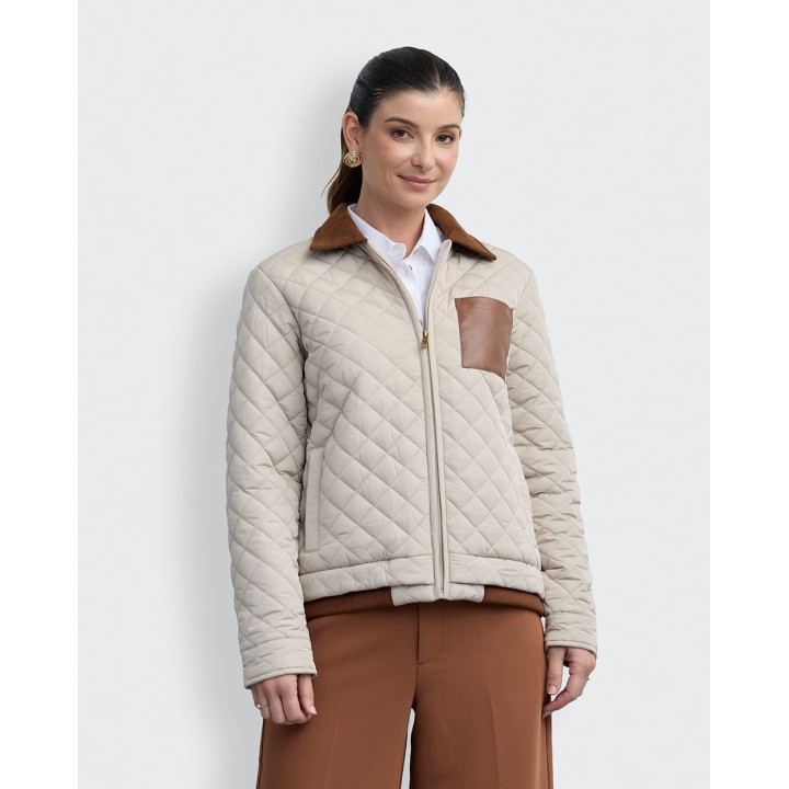 Casaca Mujer Amonet Crema Pastel