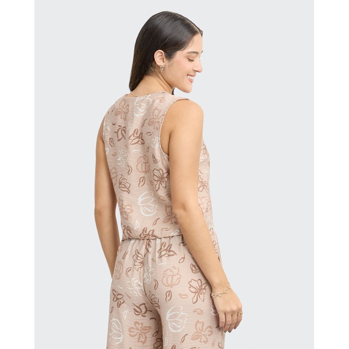 Top Mujer Mela Beige