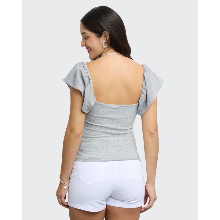 Polo Mujer Jas Gris Melange