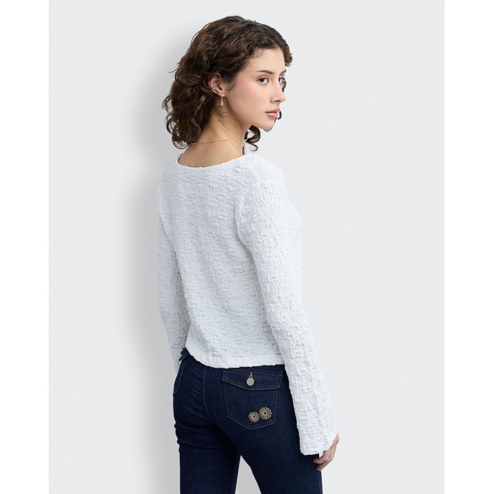 Blusa Mujer Aris Crema Pastel