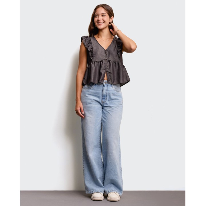 Blusa Mujer Yule Black Denim