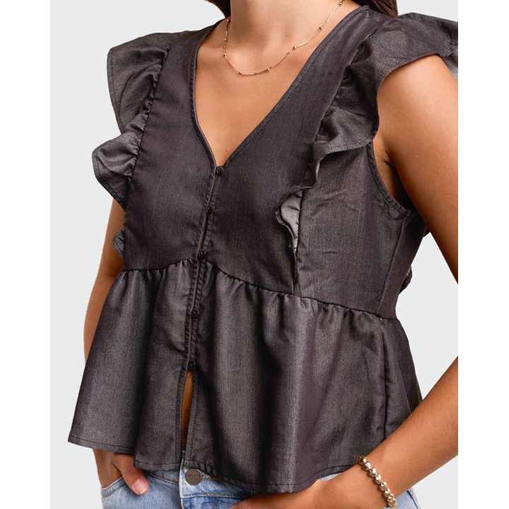 Blusa Mujer Yule Black Denim