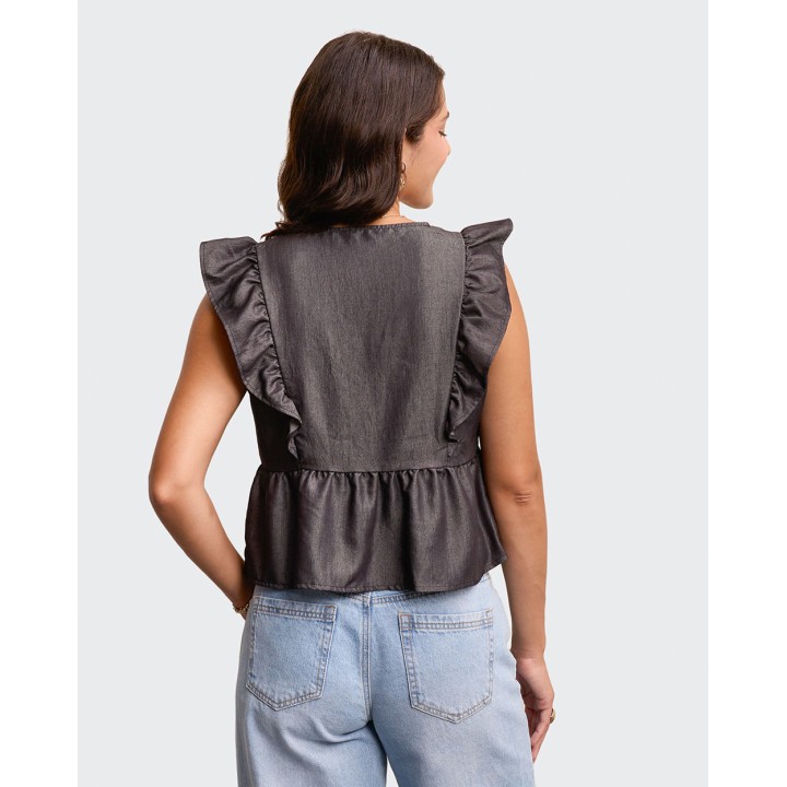Blusa Mujer Yule Black Denim