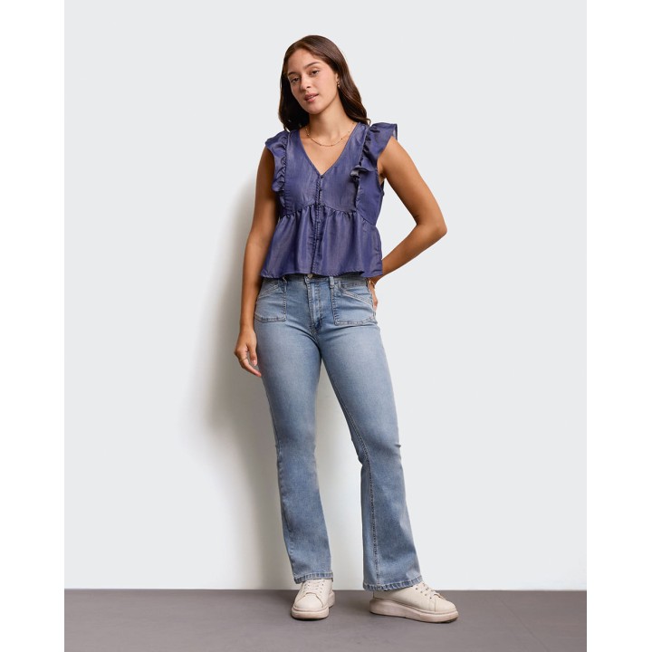 Blusa Mujer Yule Dark Wash