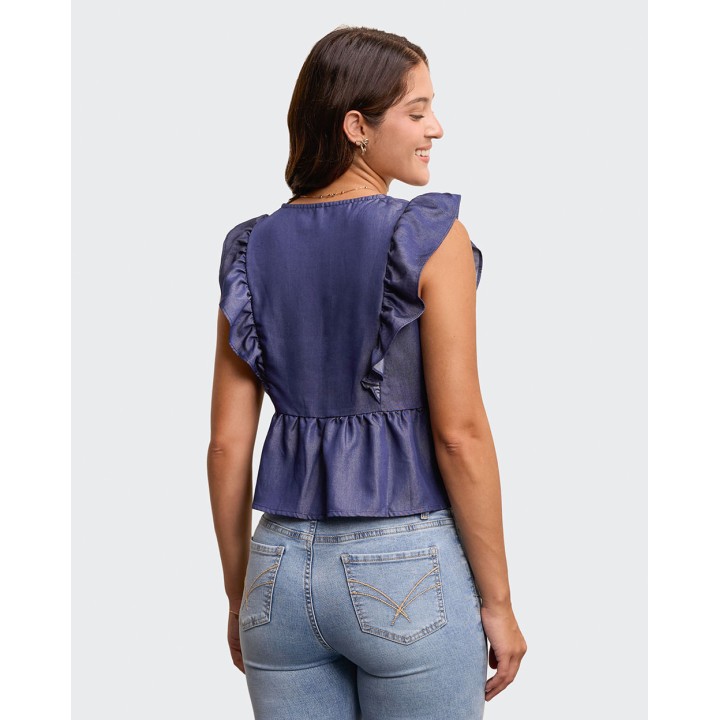 Blusa Mujer Yule Dark Wash