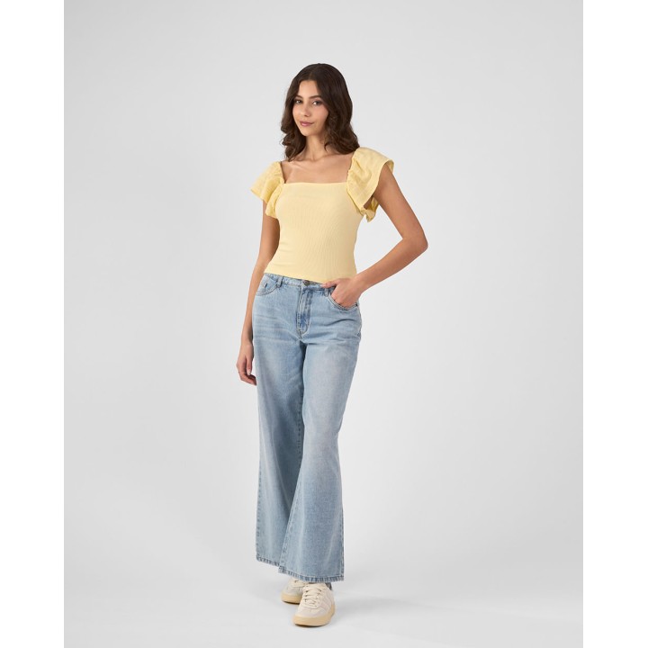 Polo Mujer Jas Amarillo Pastel