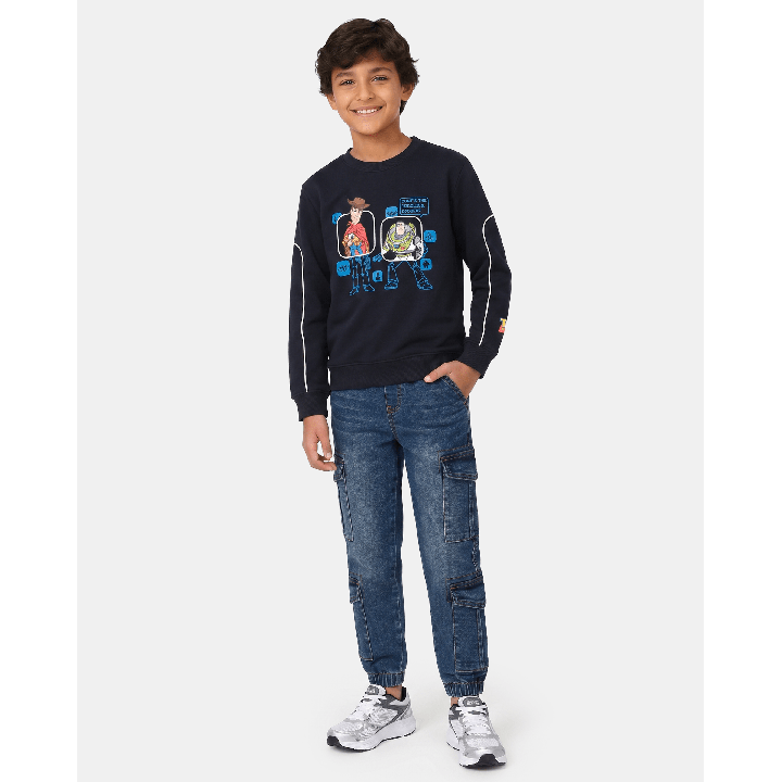 Polera Niño Justin Azul Náutico