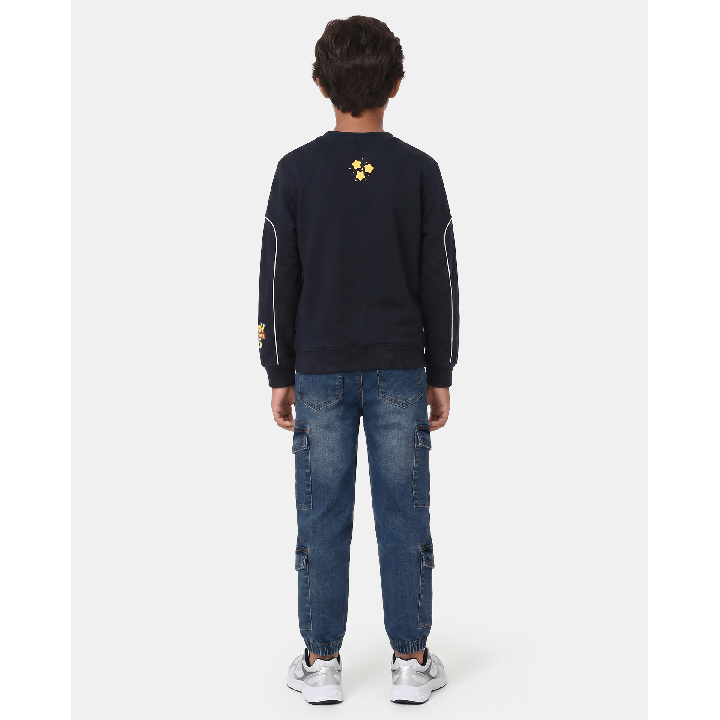 Polera Niño Justin Azul Náutico
