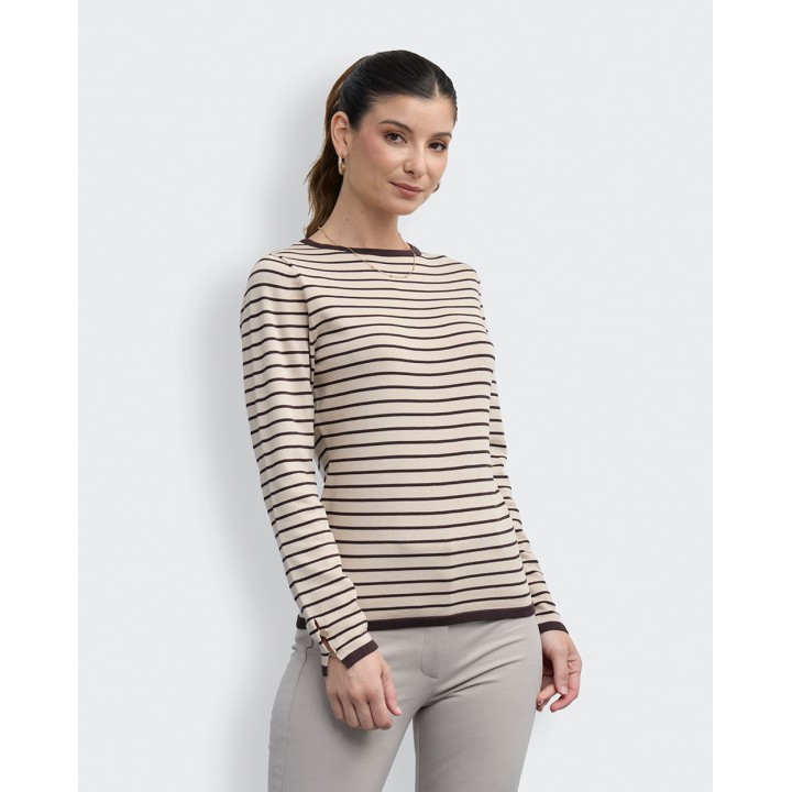 Polo Mujer Cami List Beige