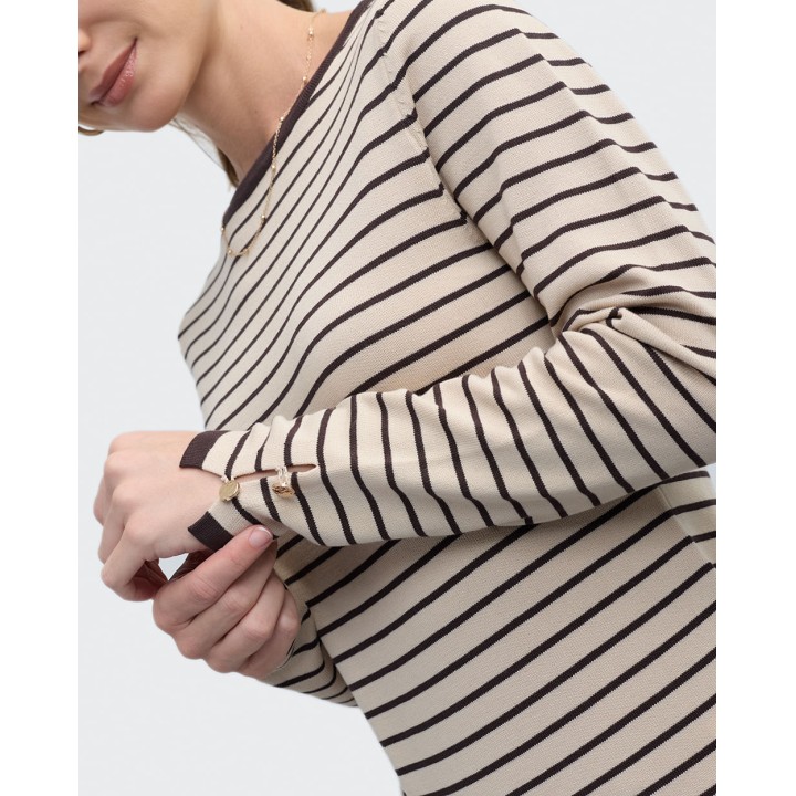 Polo Mujer Cami List Beige