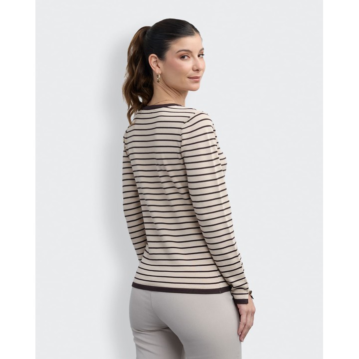 Polo Mujer Cami List Beige