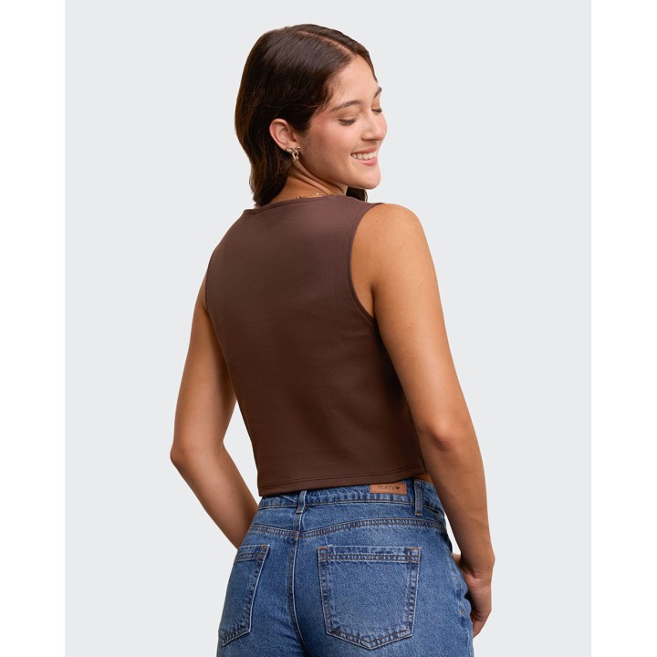 Top Mujer Xio Marron