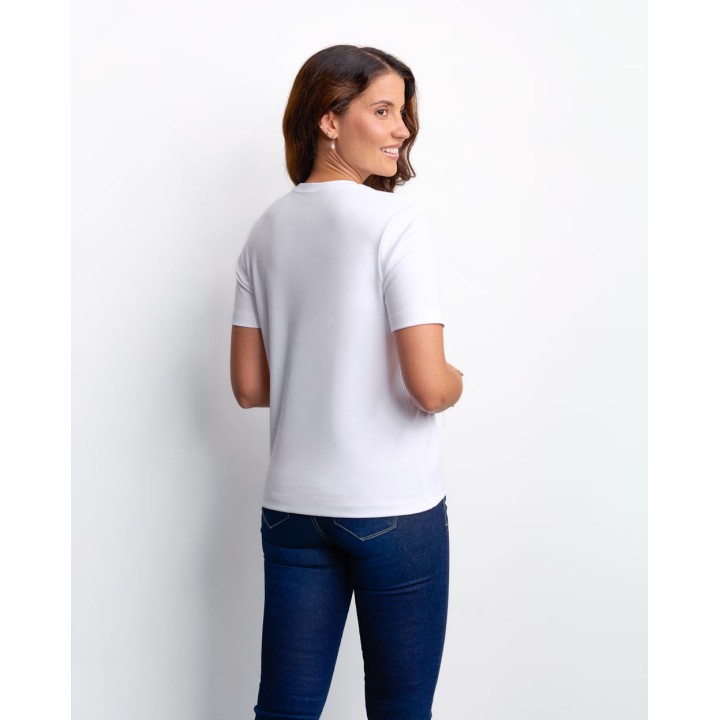Polo Mujer Irene Blanco Optico
