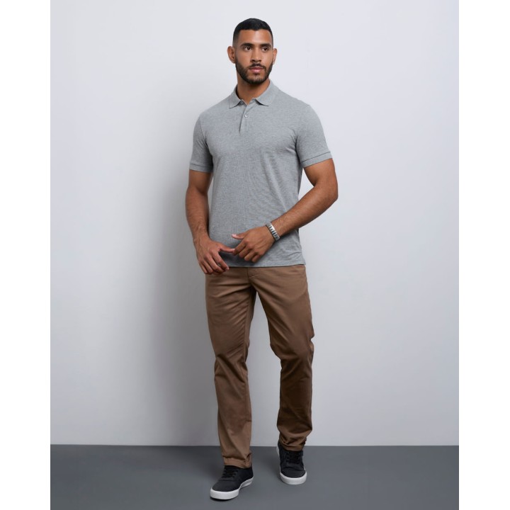 Polo Cuello Camisa Hombre Anthony Gris Melange