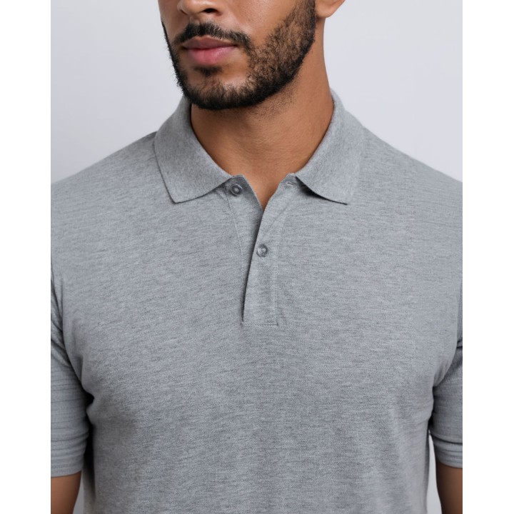 Polo Cuello Camisa Hombre Anthony Gris Melange