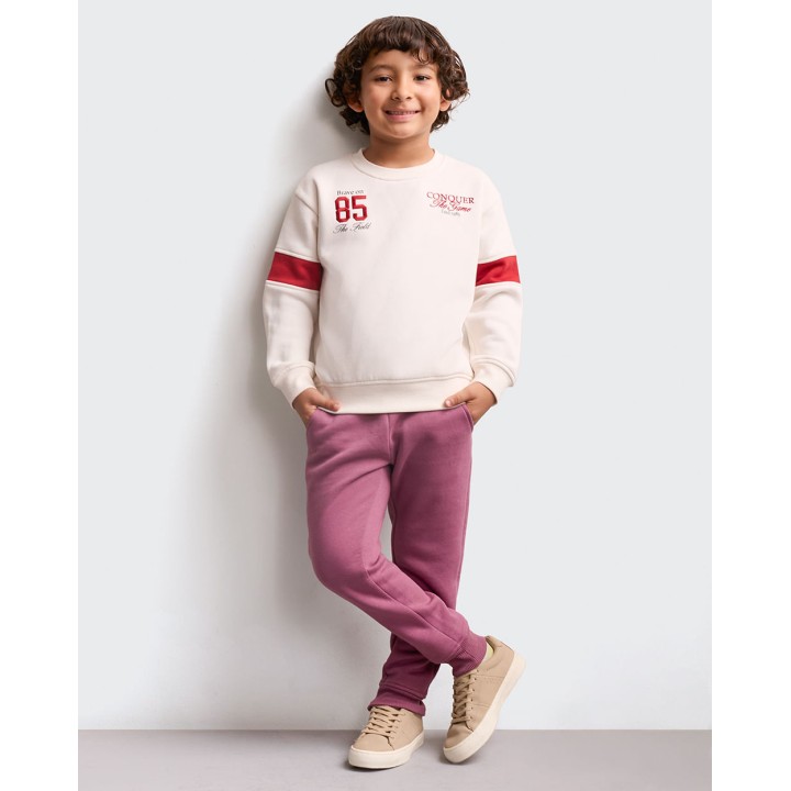 Polera Niño Kevin Crema Pastel