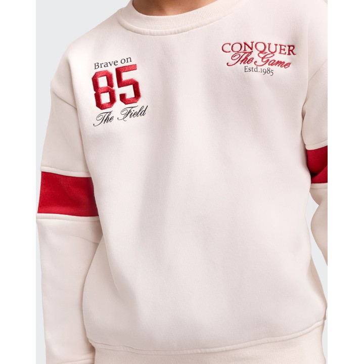 Polera Niño Kevin Crema Pastel