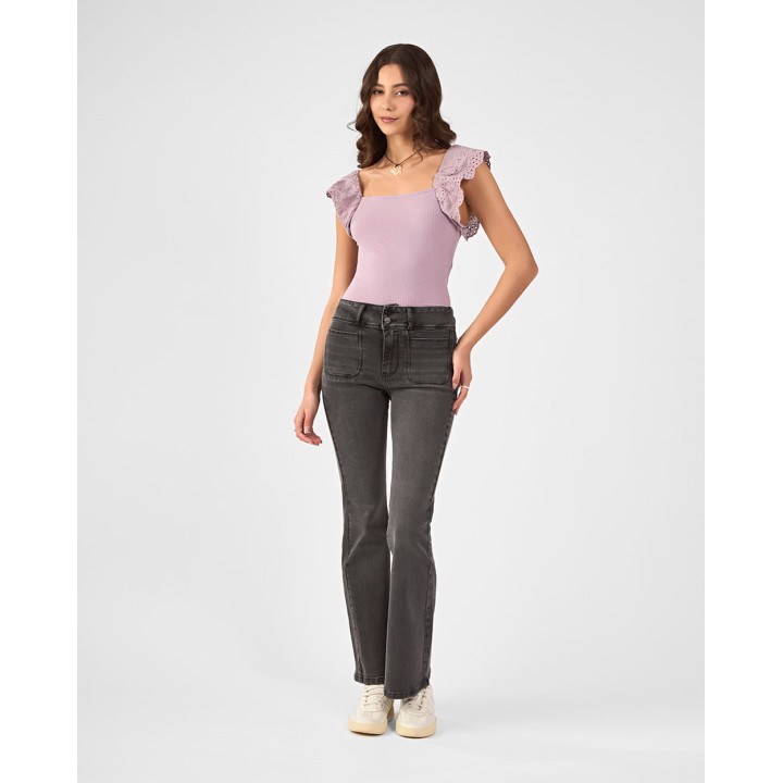 Jean Mujer Ghely Total Grey