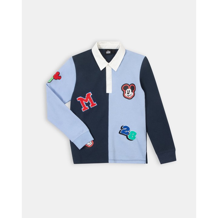 Polo Cuello Camisa Niño Hugo Azul