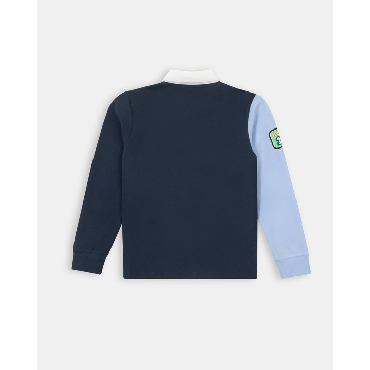 Polo Cuello Camisa Niño Hugo Azul